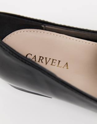 carvela black patent loafers