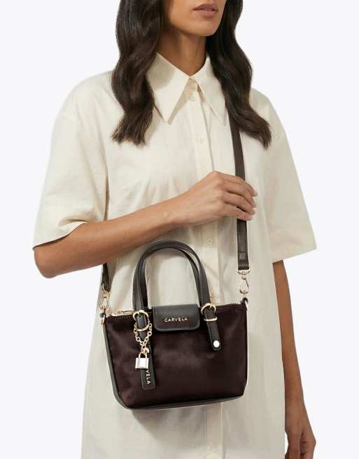 Carvela Marcela crossbody cross body in brown, 4 of 4