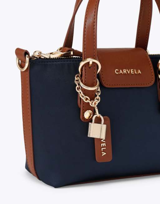 Carvela Marcela crossbody cross body in navy, 4 of 4