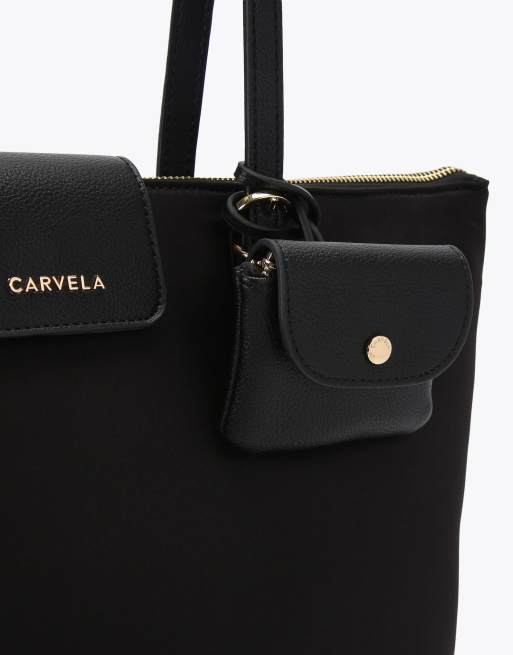 Carvela Marcela nylon tote in black, 3 of 4