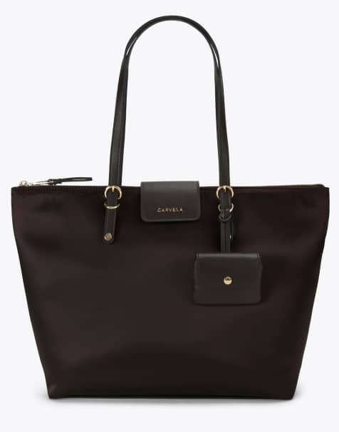 Carvela Marcela nylon tote in brown - view 1