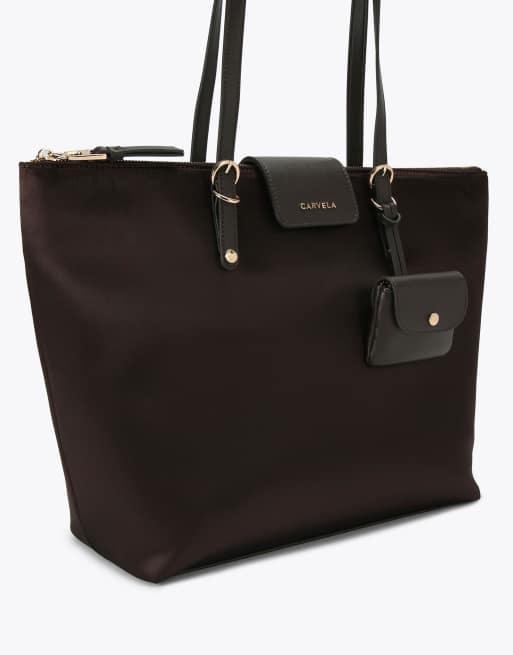 Carvela Marcela nylon tote in brown, 2 of 4