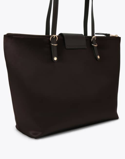 Carvela Marcela nylon tote in brown, 3 of 4