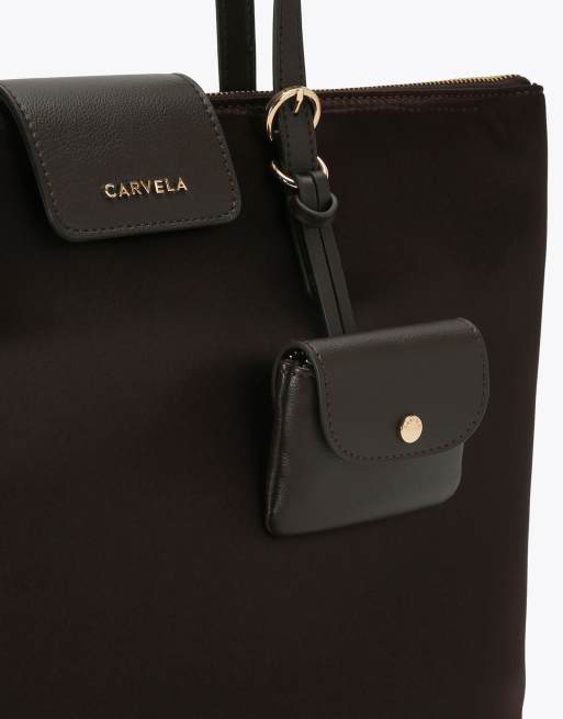 Carvela Marcela nylon tote in brown, 4 of 4