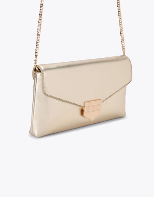 Carvela Maria envelope clutch in gold, 2 of 4