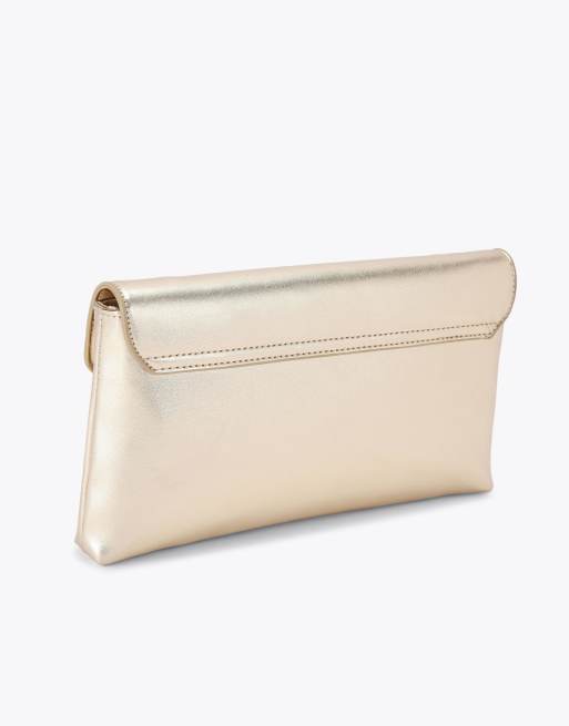 Carvela Maria envelope clutch in gold, 3 of 4