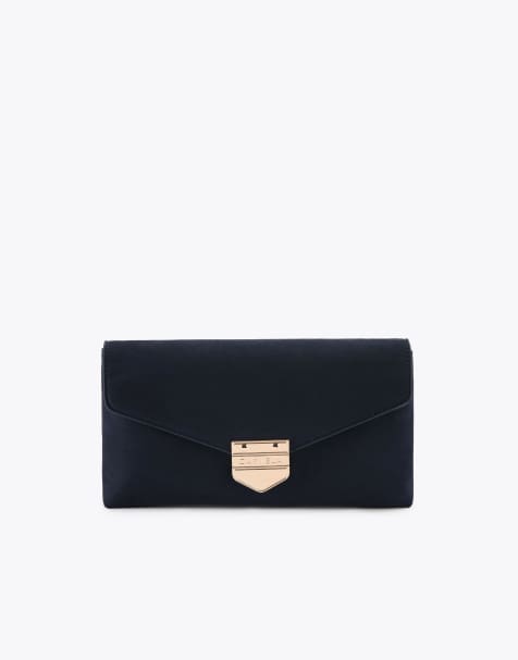 Carvela Maria envelope clutch in navy - view 1
