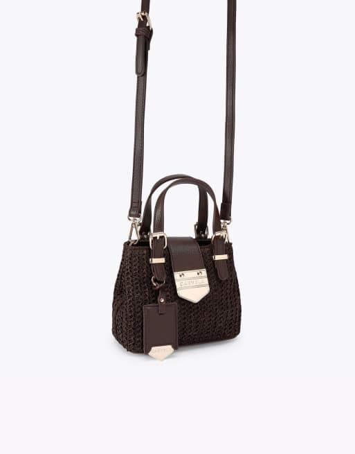 Carvela Maria micro tote in dark brown, 2 of 4