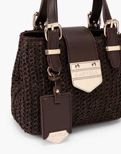 Carvela Maria micro tote in dark brown, 3 of 4
