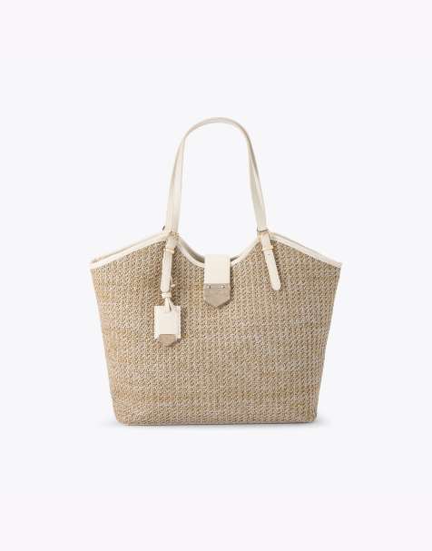 Carvela Maria raffia tote in beige combination - view 1
