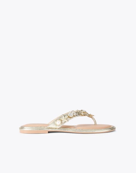Carvela Marina sandal flat sandals in gold - view 1