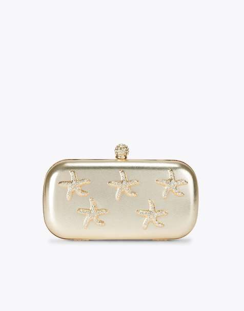 Carvela Marina starfish clutch in gold combination - view 1