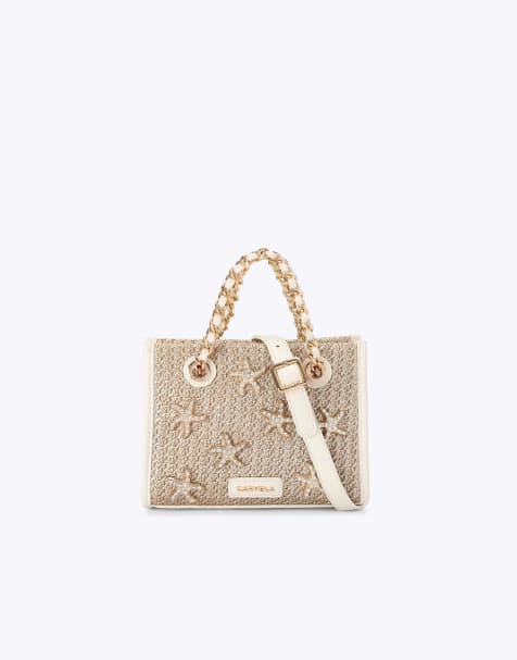 Carvela Marina starfish micro tote in gold combination - view 1