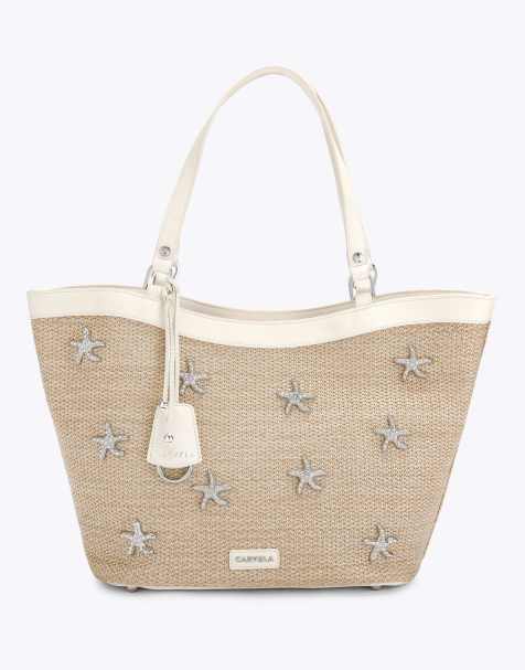 Carvela Marina starfish tote in silver - view 1