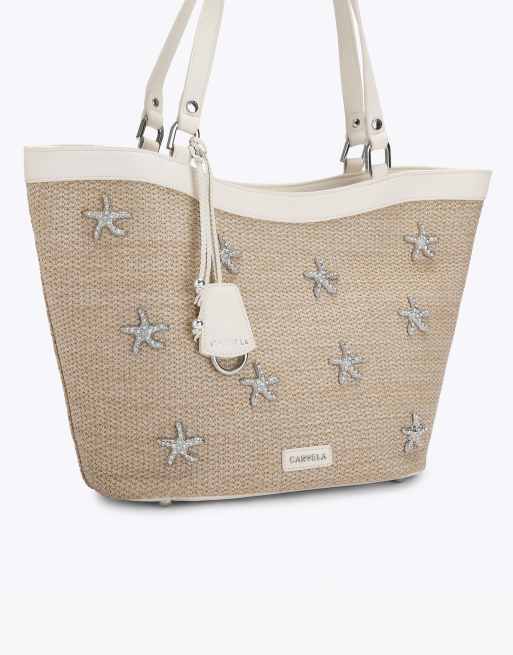 Carvela Marina starfish tote in silver, 2 of 4