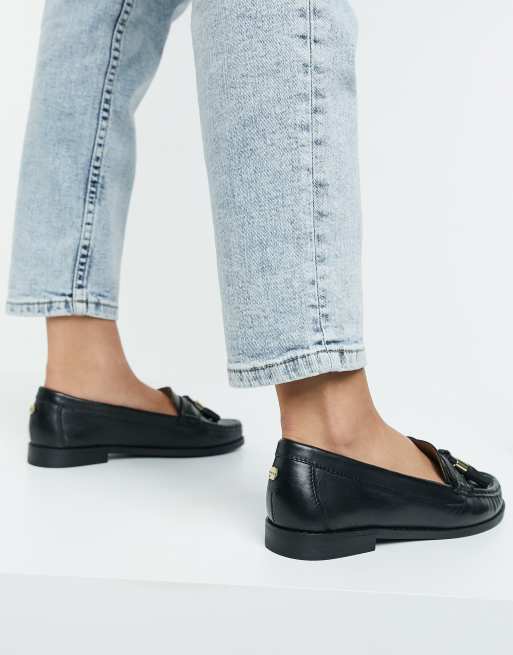 Carvela leather sale tassel loafer