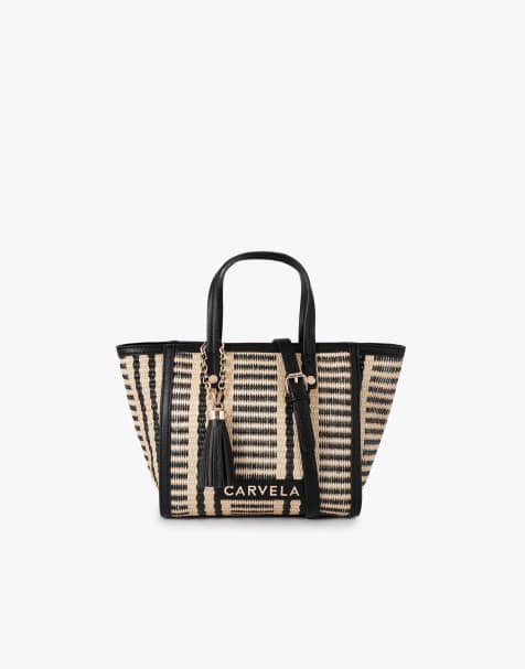 Carvela Minori mini tote in black beige - view 1