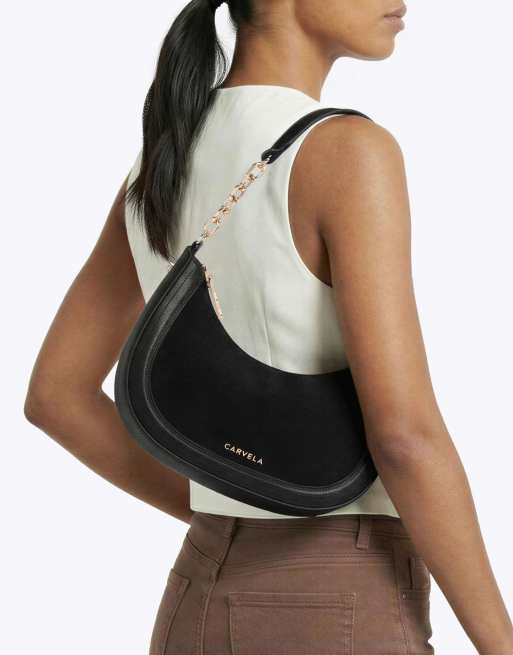 Carvela Minori scoop shoulder bag in black, 4 of 4