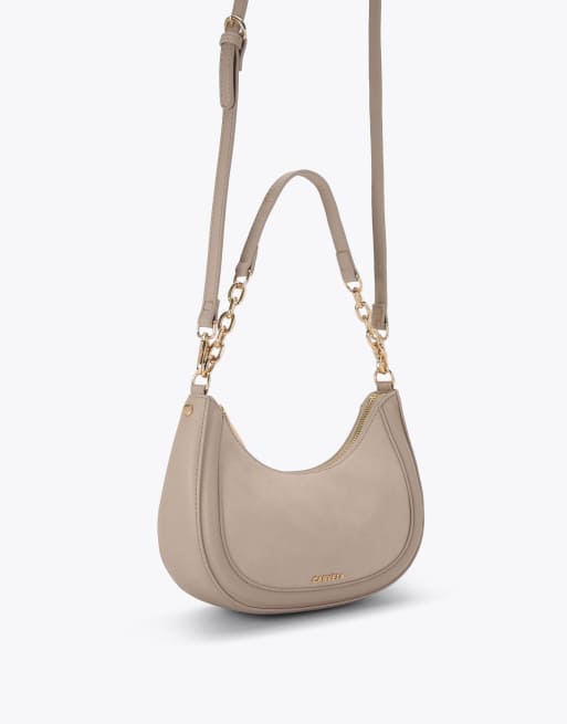 Carvela Minori scoop shoulder bag in taupe, 2 of 4