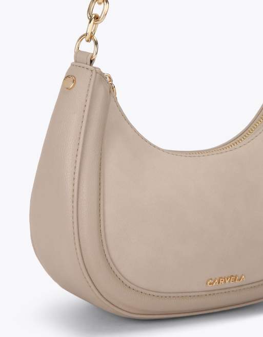 Carvela Minori scoop shoulder bag in taupe, 4 of 4