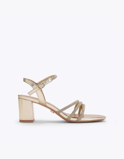Carvela Motto block heeled sandals in gold combination - view 1
