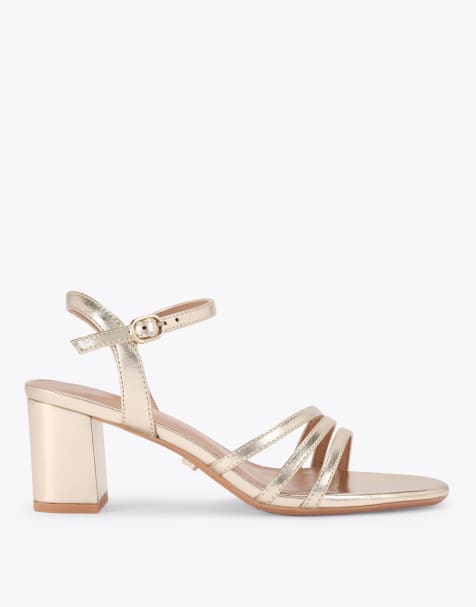 Carvela Motto block heeled sandals in gold - view 1