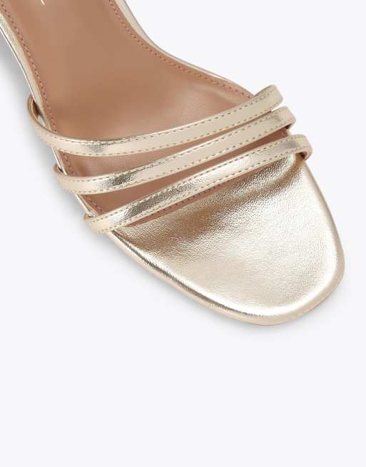 Carvela Motto block heeled sandals in gold, 2 of 4