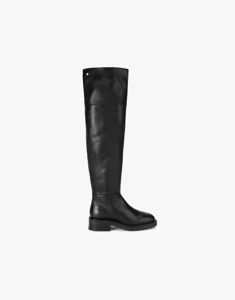 Carvela Napoli otk over the knee boots in black leather - view 1