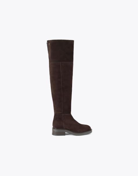 Carvela Napoli otk over the knee boots in brown suede - view 1