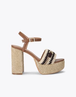  Nola platform heel heeled sandals  beige
