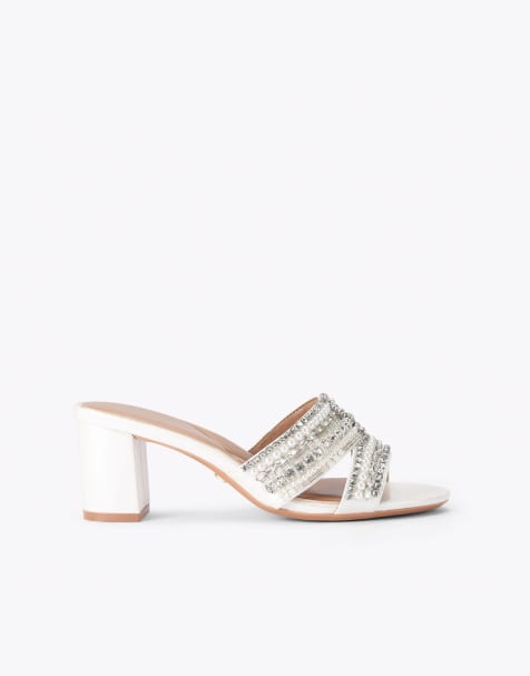 Carvela Pageant block heeled sandals in white - view 1