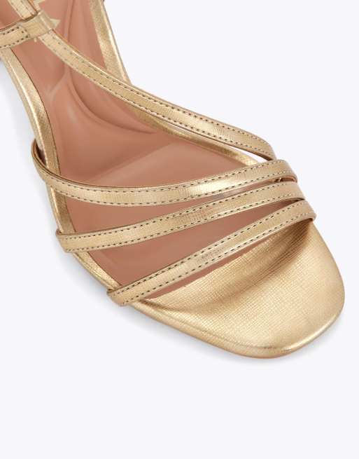 Carvela Paparazza heel heeled sandals in gold, 4 of 4