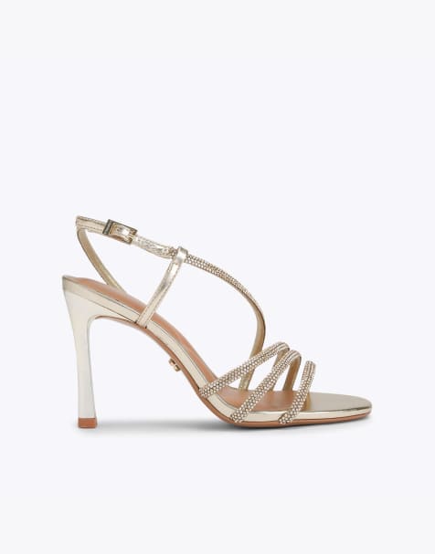 Carvela Paparazza jewel heel heeled sandals in gold - view 1
