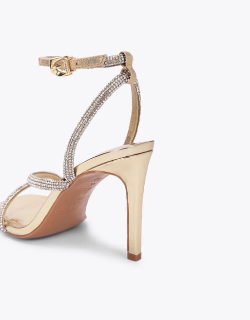 Carvela Paparazzi heeled sandals in gold ASOS