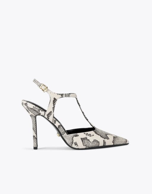 Carvela Parade court heeled shoes in black white