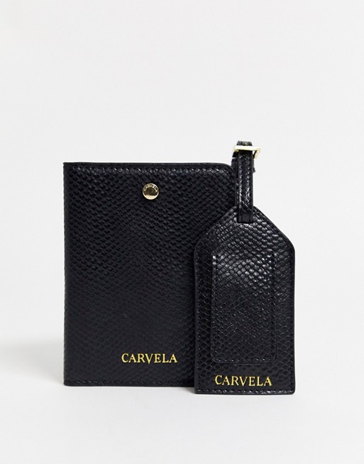 Carvela Passport Holder in Black