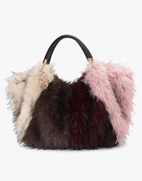 Carvela Pavilion fur bag tote in multi/other - view 1