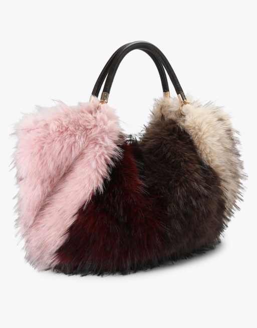 Carvela Pavilion fur bag tote in multi/other, 3 of 4