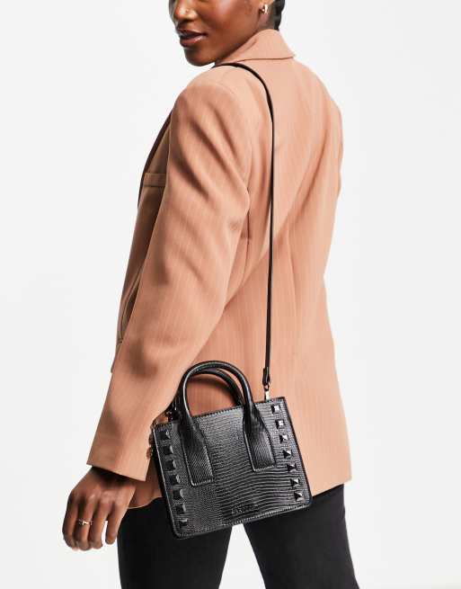 Carvela black shop mini tote bag