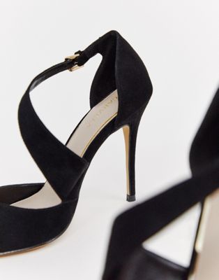 carvela pointed asymmetric strap heels