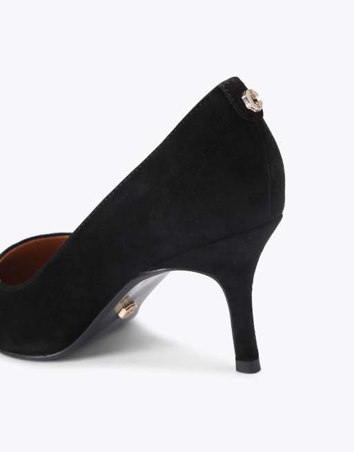 Carvela Pompeii court heeled shoes in black suede , 4 of 4