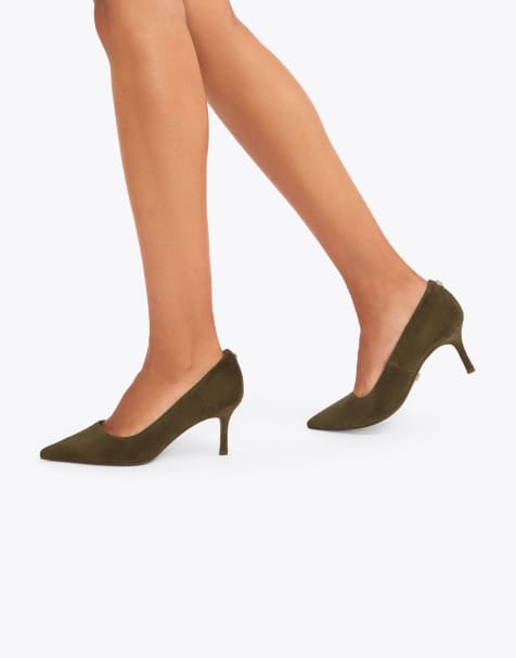 Carvela Pompeii court heeled shoes in green suede - view 1