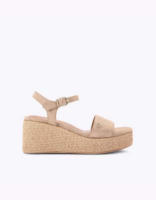  Portofino flatform flat sandals in taupe