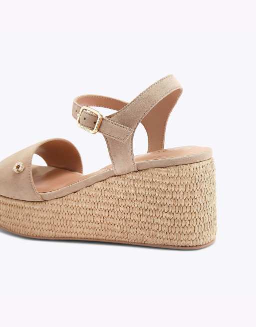 Carvela Portofino flatform flat sandals in taupe, 3 of 4