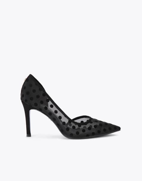 Carvela Positano d orsay polka heeled shoes in black - view 1