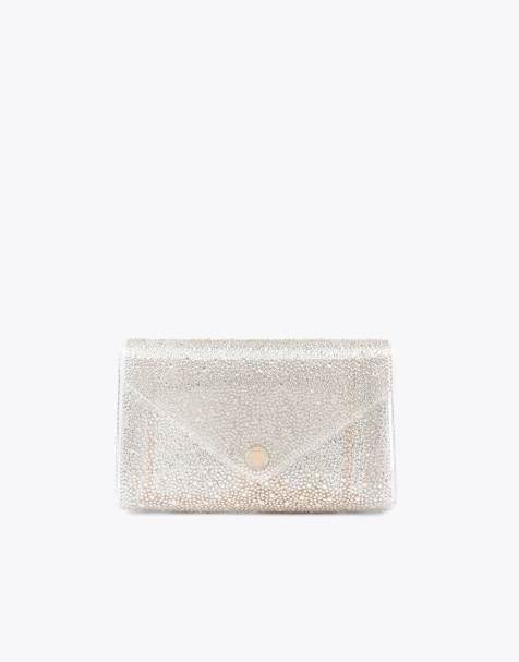 Carvela Positano vinyl clutch in gold - view 1