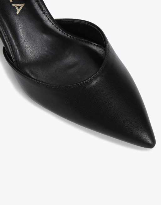 Carvela Refined court heeled sandals in black, 4 of 4
