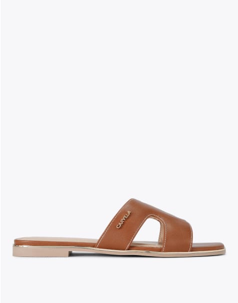 Carvela Rivo flat sandals in tan - view 1