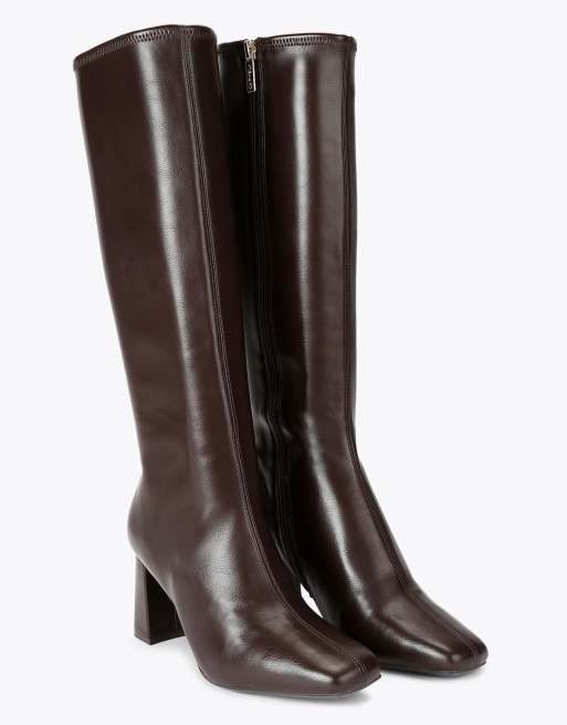 Carvela Rometta high leg knee boots in brown, 2 of 4