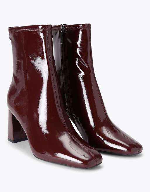 Carvela Rometta low ankle boots in wine, 2 of 4